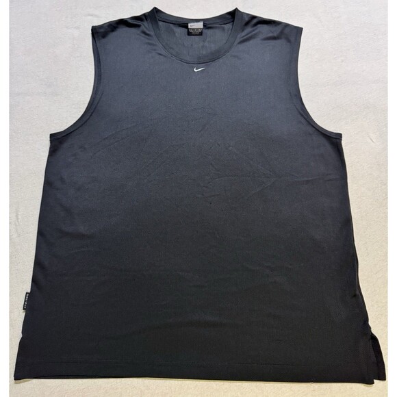 Vintage Nike Men’s Large Y2K Center Swoosh Embroidered Logo Tank Top Shirt Mesh - Picture 1 of 9
